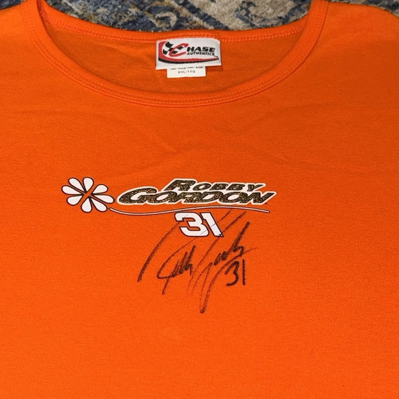 NASCAR Autographed Women orange T-Shirt
Chase Authentics Cotton 2XL ROBBY
GORDON - Picture 1 of 9